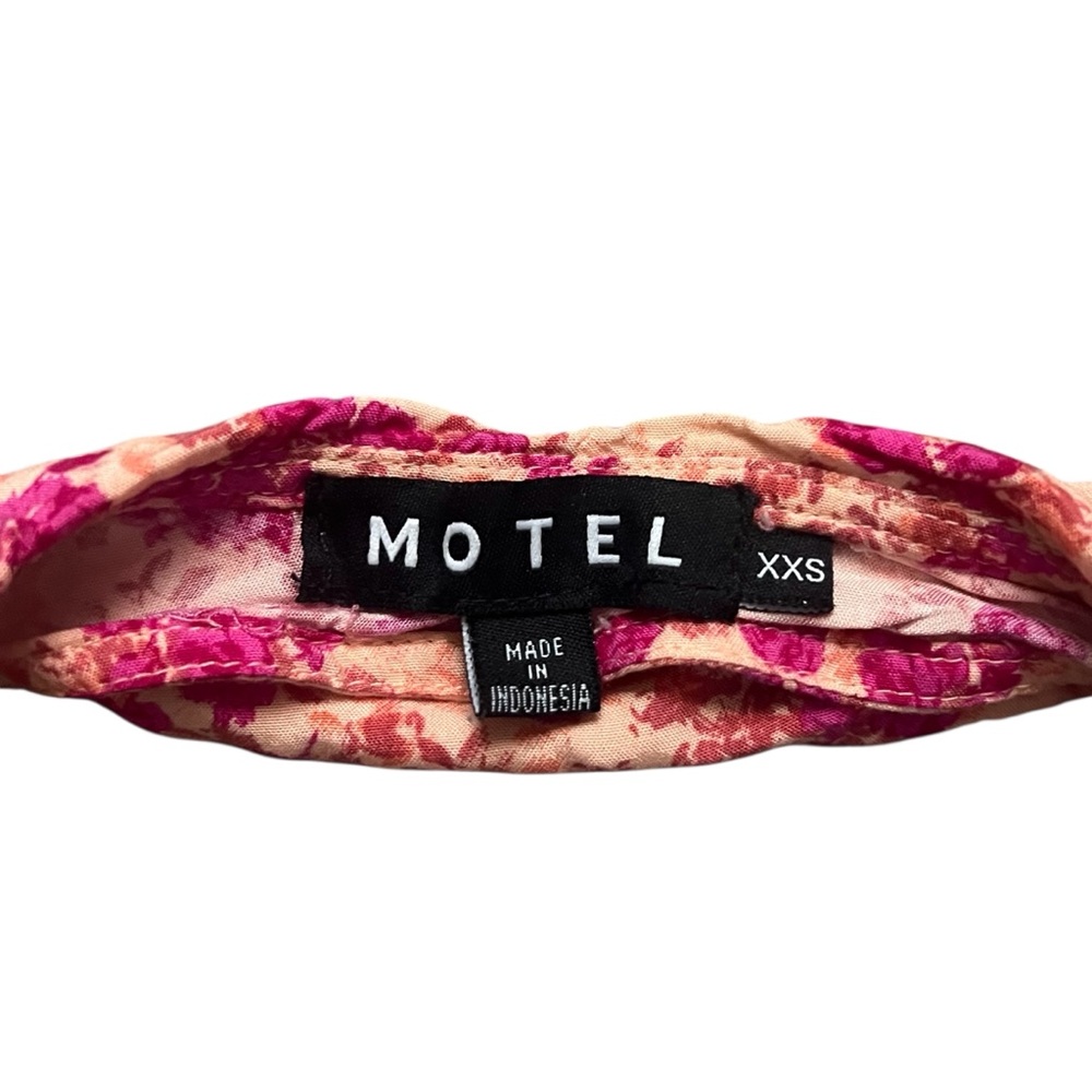 Motel Rocks Floral Pink Orange Halter Crop Top Size XXS - Picture 2 of 5